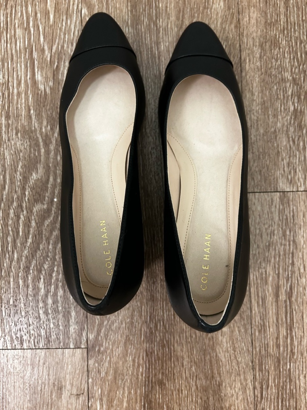 Cole Haan Black Pointed Toe Women's Flats